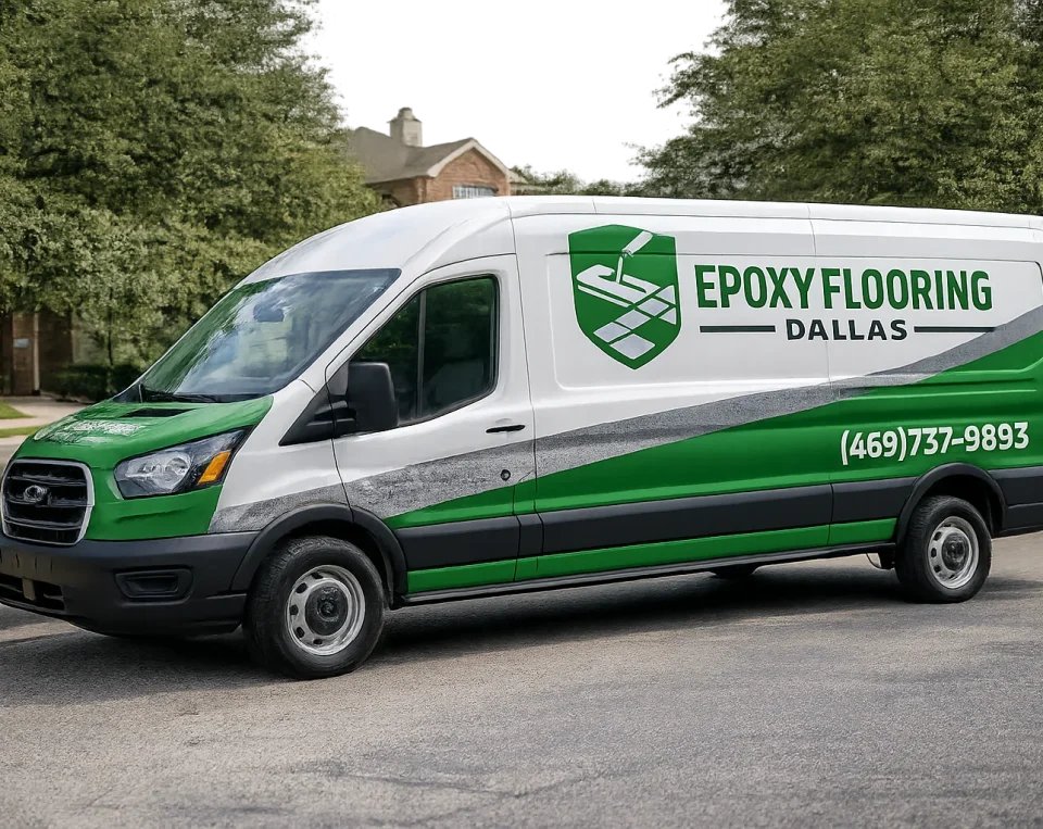 Epoxy Flooring Dallas - Branded Van 1